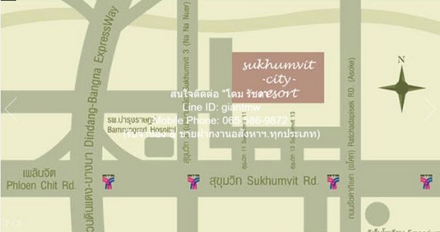 ให้เช่าคอนโด ซิตี้ รีสอร์ท สุขุมวิท 49 (Citi Resort Sukhumvit 49)  .