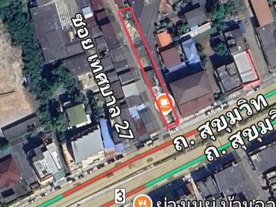  ขายที่ดินหน้าถนนสุขุมวิท ต.บ้านฉาง อ.บ้านฉาง จ.ระยอง  .