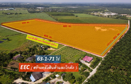 ขายที่ดิน EEC สร้างคลังสินค้าและโกดัง—ถนน 344 จ.ชลบุรี (ใกล้นิคมหลายแห่ง) 63-1-71 ไร่ หน้ากว้าง 351 m. ติดถนนทั้งสองด้าน ## ขนาดถนน 10 m.: aa00000462373