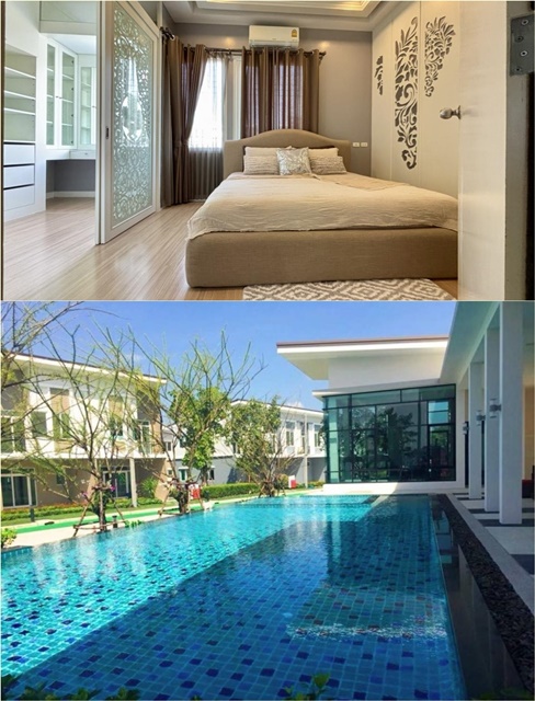 รร.นานาชาติคอนคอร์เดียน 800 ม. ทาวน์โฮมหรู 2 ชั้น สวย 4นอน 21ตร.ว  .