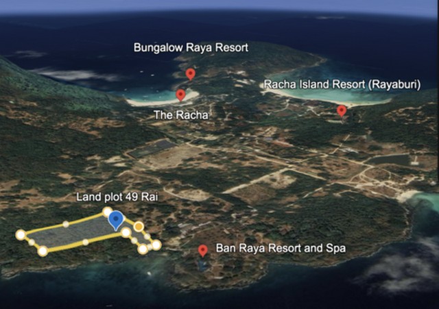 ขาย หรือ ให้เช่า ที่ดิน ติดทะเล 49 ไร่ 17 ตร.ว. เกาะราชา ภูเก็ต  .