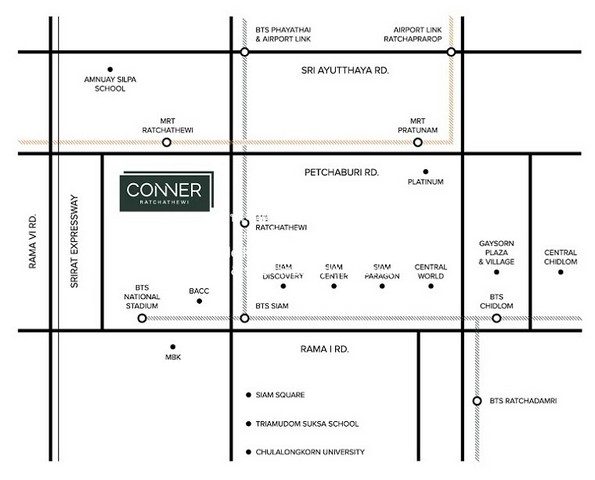 ขายคอนโด คอนเนอร์ ราชเทวี (CONNER Ratchathewi) ชั้น 14 52.8 ตร.ม.  .