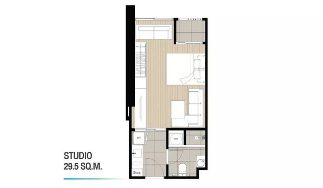 ขายดาวน์ห้องStudio ขนาด29.5 ตรม. ชั้น14 Ideo Sukhumvit Rama4