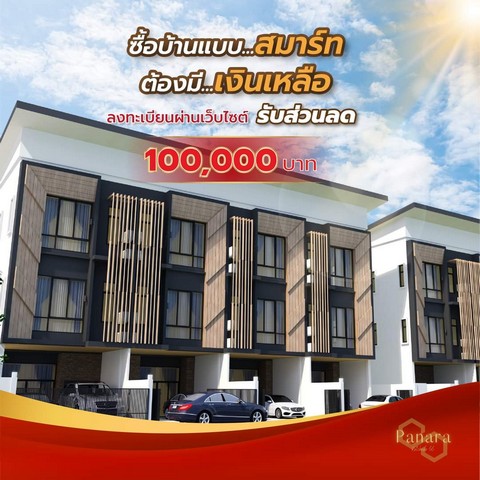 ขายทาวน์โฮม รัชดา โครงการ PANARA RACHADA66 SMART TOWNHOME.