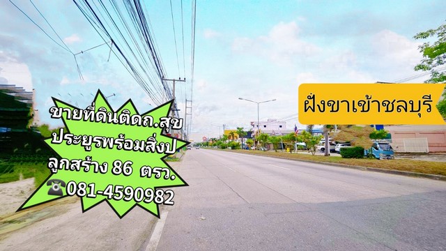 ขายที่ดินชลบุรี​ ติดถนนสุขประยูร.