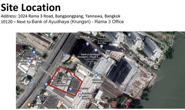 ให้เช่าอาคาร 3 อาคาร บนที่ดิน 3 ไร่ ติดริมถนนใหญ่ ใจกลางพระราม 3.