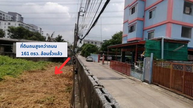 ขายที่ดินถมแล้วประชาชื่นงามวงค์วาน 161 ตรว. เข้าซอย 130 ม.นนทบุรี.