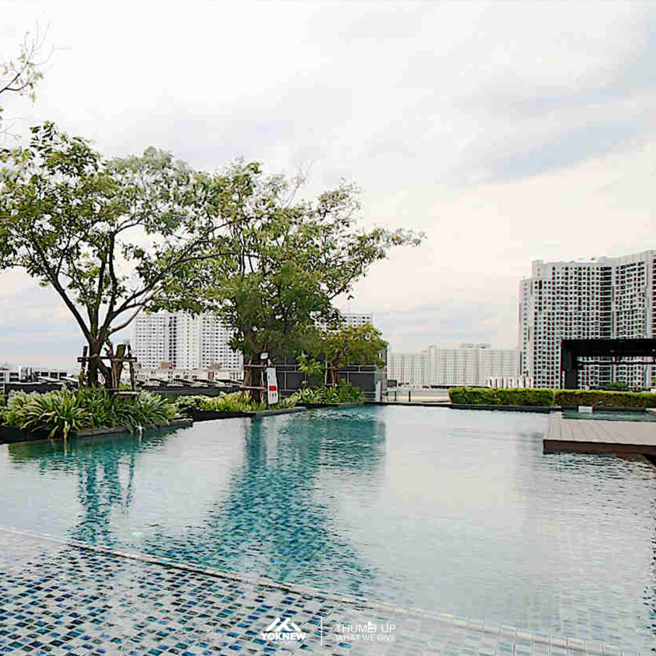 ขายคอนโด The Base Park West 1 ห้องนอน 1 ห้องน้ำ ห้องตกแต่งสวยเติมเต็มทุกความต้องการ