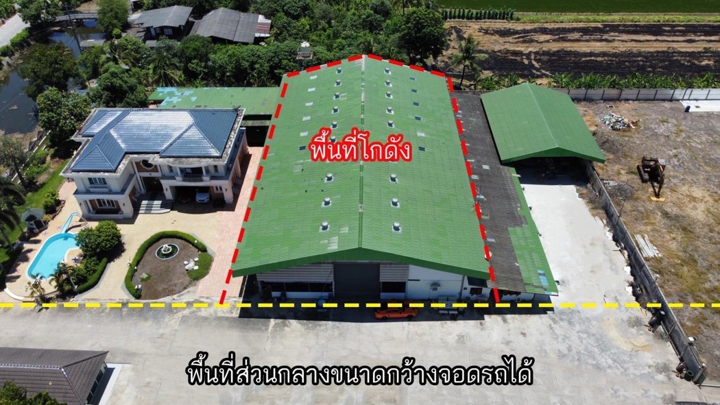 NTG483ให้เช่า โกดัง ไทรน้อย ราคาถูก เนื้อที่กว่า 1,000 ตรม  มีออฟฟิศ นนทบุรี รถใหญ่เข้าออกได้ สูง 10 เมตร