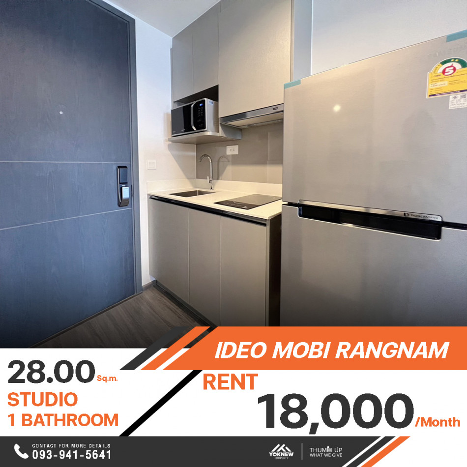 ให้เช่าคอนโด Ideo Mobi Rangnam ห้องที่มาพร้อมกับการแบ่งสัดส่วนที่ลงตัว สิ่งอำนวยความสะดวกมากมายใกล้ BTS อนุสาวรีย์ชัยฯ