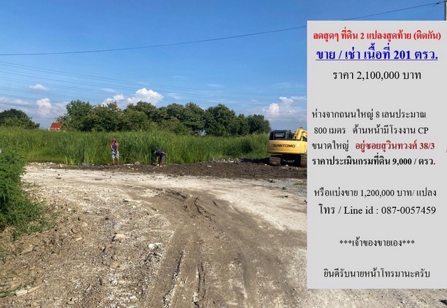  ขาย-เช่า ที่ดินซอยสุวินทวงศ์38/3 มีนบุรี กทม.  .