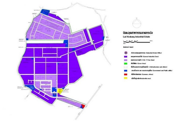 ขายหรือให้เช่า ที่ดิน  5 ไร่ 3 งาน 66 ตร.ว.ในนิคมฯลาดกระบัง โซน 3  .