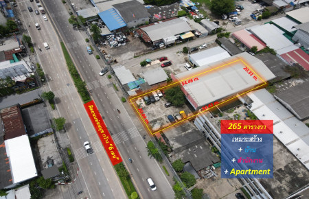 ขายที่ดินอ่อนนุช—ติดถนนอ่อนนุช กว้าง 6 เลน (เหมาะสร้าง บ้าน + สำนักงาน + Apartment) 265 ตร.ว. หน้ากว้างติดถนน 20 m. แหล่งคนทำงานใกล้ Lotus: aa00000462358