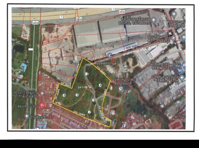 ขายที่ดินผังสีม่วง ใกล้ท่าเรือแหลมฉบังเนื้อที่ 24 ไร่ 1 งาน50 ตาร  .