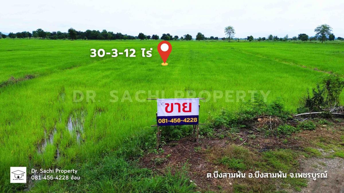 ขายที่ดินสวย 30-3-12 ไร่ ใกล้แยกซับสมอทอด อ.บึงสามพัน จ.เพชรบูรณ์