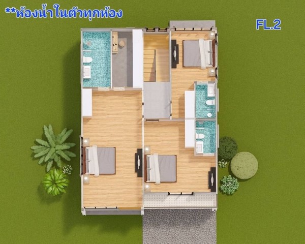 บ้านสร้างใหม่ โมเดิร์นนอร์ดิก ตกแต่งสไตล์ญี่ปุ่น บ้านแหวน หางดง.