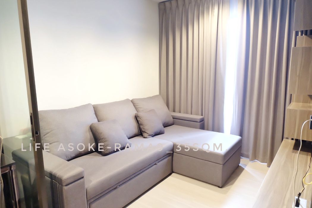 ให้เช่า คอนโด available 1 bedroom plus nice room Life Asoke - Rama 9 : ไลฟ์ อโศก พระราม 9 35 ตรม. near MRT Rama9 and Central Rama9