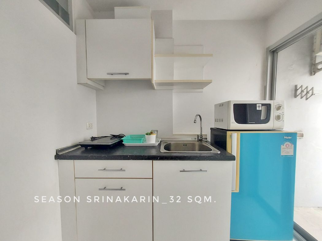 ให้เช่า คอนโด พร้อมอยู่ เฟอร์ครบ แยกครัว season srinakarin condominium 32 ตรม. ติดโลตัส ศรีนครินทร์