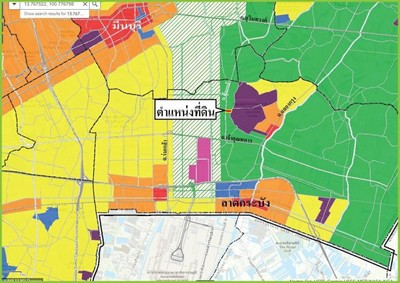 ขายที่ดินติดถนนคุ้มเกล้า เนื้อที่ 7 - 0 - 79 ไร่ ขายราคาไร่ละ12.5  .