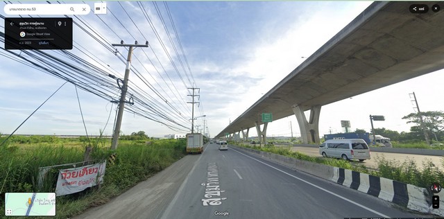 ขายที่ดินถนนบางนาตราด กม.53 เนื้อที่ 51-2-10 ไร่ ขายไร่ละ 9.5 ล้า  .