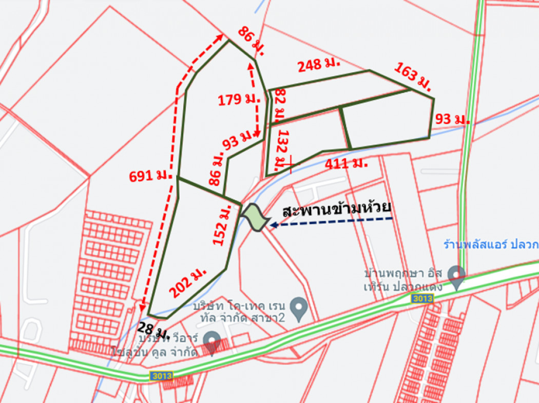 ขาย ที่ดิน เขตพัฒนาพิเศษภาคตะวันออก EEC จ.ระยอง ต.มาบยางพร อ.ปลวกแดง 92 ไร่ 3 งาน 04.2 ตรว ผังเมืองสีม่วง ประเภทพัฒนาอุตสาหกรรม: aa00000600707