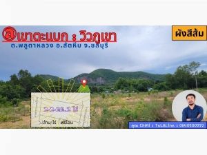 Vายที่ดินวิวภูเขา 2-2-22.2 ไร่ @เขาตะแบก ต.พลูตาหลวง อ.สัตหีบ จ.ชลบุรี  