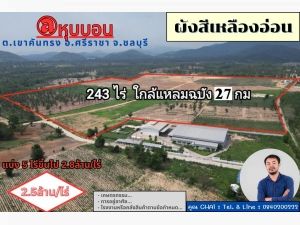 Vายที่ดิน 243 ไร่ @หุบบอน ต.เขาคันทรง อ.ศรีราชา จ.ชลบุรี ใกล้แหลมฉบัง 27 กม. 