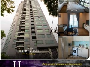 2 ห้องนอน 2 ห้องน้ำ Condo H Sukhumvit 43 ห้องตกแต่งสวยสมัยใหม่สไตล์ญี่ปุ่น