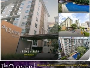 ขายThe Clover Thonglor ห้องเฟอร์นิเจอร์ครบ วิวสวย