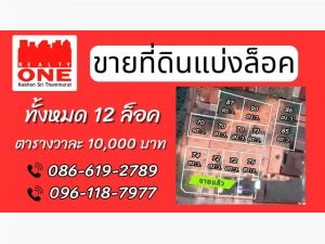 เริ่มต้นที่ 70 - 90 ตรว. เพียงตารางวาละ 10,000 บาท  .