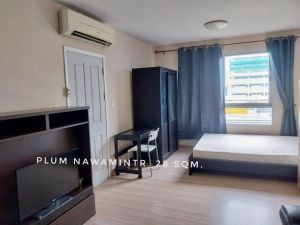 ขาย คอนโด ห้องมือสอง 1 นอน พร้อมเฟอร์ PLUM CONDO นวมินทร์ 28 ตรม. ใกล้โลตัสนวมินทร์