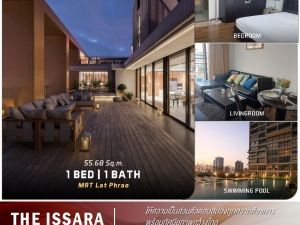 ขายThe Issara Ladprao ห้องรีโนเวทใหม่ สไตล์เรียบๆ เฟอร์นิเจอร์เน้นโทนดำ เปลี่ยนแอร์ใหม่ เดินทางสะดวกสบาย ขายพร้อมผู้เช่า