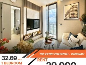 เช่าTHE EXTRO Phayathai – Rangnam ห้องตกแต่งครบครันด้วยเฟอร์นิเจอร์และเครื่องใช้ไฟฟ้า