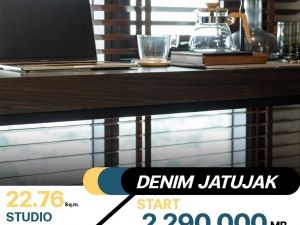 ขายด่วนคอนโด DENIM JATUJAK พร้อมตอบทุกสไตล์  ห้องสตูดิโอ 1 ห้องน้ำ 22.76 ตร.ม.