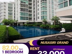 คอนโด Nusasiri Grand Sukhumvit 42 ห้องตกแต่งสวย ห้องใหญ่มาก ราคาเข้าถึงได้คุ้มค่าเช่าราคา 33,000 บาท