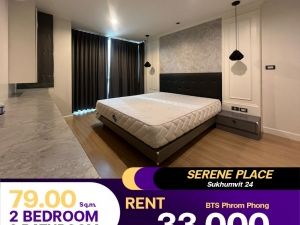 ห้องรีโนเวทใหม่ ตกแต่งพร้อมเข้าอยู่ Condo Serene Place Sukhumvit 24เช่าราคา 33,000 บาท*: PR_aa00000590435