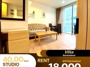 ว่างเช่าราคาดีให้ครบเลย ห้องสตูดิโอ  1 ห้องน้ำ Condo Villa Ratchatewi ใกล้ BTS ราชเทวี: PR_aa00000590601