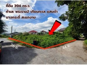 ขาย ที่ดิน เทียนทะเล 20 แยก 8 394 ตรว แปลงสวย กว้าง 36 ลึก 44 ราคาถูก: PR_aa00000591779