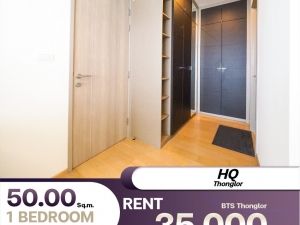 RENT คอนโด HQ Thonglor 1 ห้องนอน 1 ห้องน้ำ 50 ตร.ม. ชั้นสูง พร้อมเข้าอยู่: PR_aa00000593430