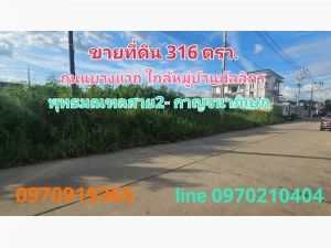 ขาย ที่ดิน บางแวก 316 ตร.วา ใกล้สี่แยกทศกัณฐ์ พุทธมณฑลาย2: aa00000591638