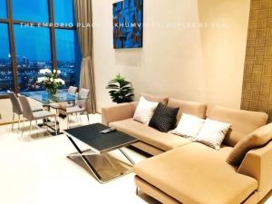 ให้เช่า คอนโด Duplex unit high floor river view ดิ เอ็มโพริโอ เพลส 83 ตรม. 1 bedroom in Sukhumvit 24 near BTS Phrompong: aa00000600391